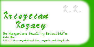 krisztian kozary business card